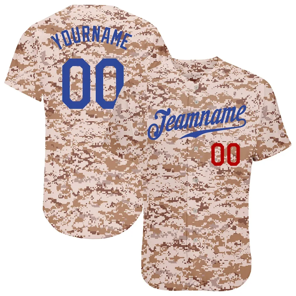 Camo0019.webp Custom Camo Royal-Red Authentic Salute To Service Baseball Jersey - Image 1